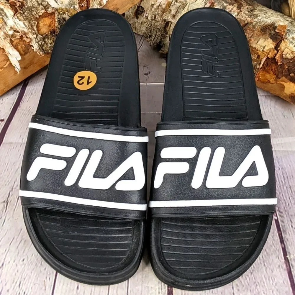 Fila SLEEK SLIDE LT Black Slip-On Athletic Sandals